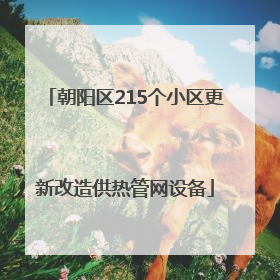 朝阳区215个小区更新改造供热管网设备